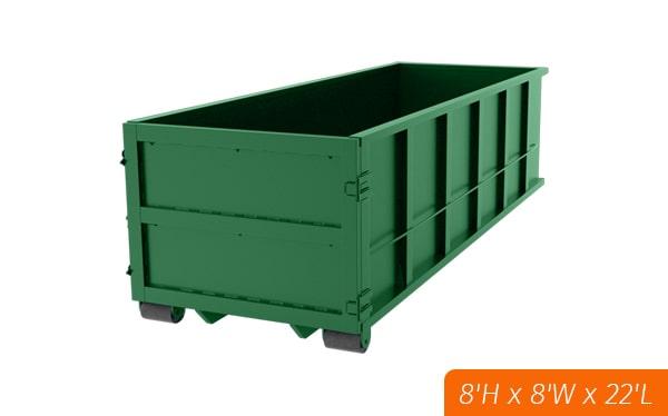 a forty yard dumpster is typically the best option for large construction or demolition projects, or large-scale cleanouts