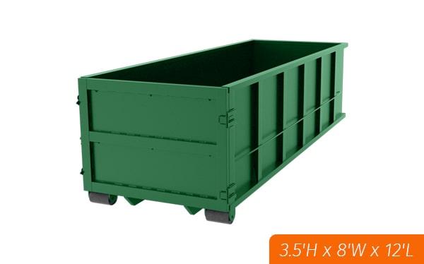 ten-yard dumpsters can be used for residential projects such as small renovations or yard waste removal